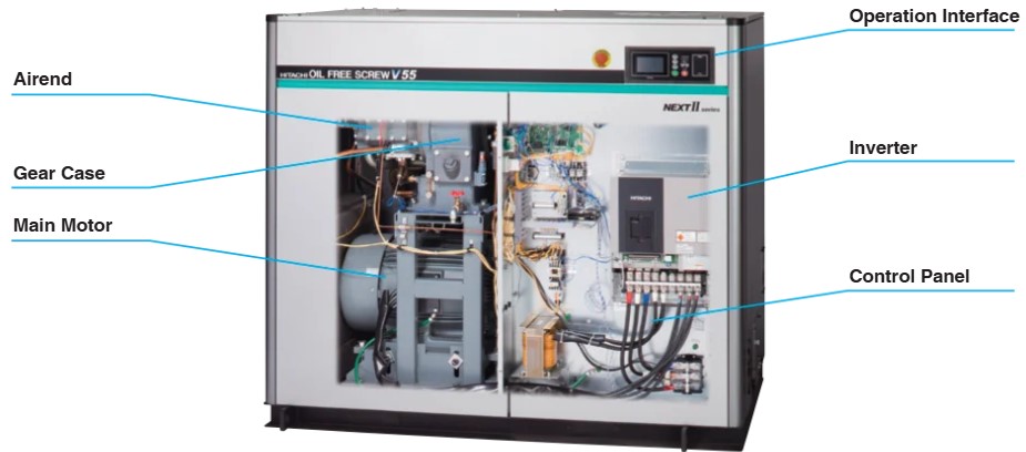 Cụm đầu n&eacute;n airend Hitachi DSP